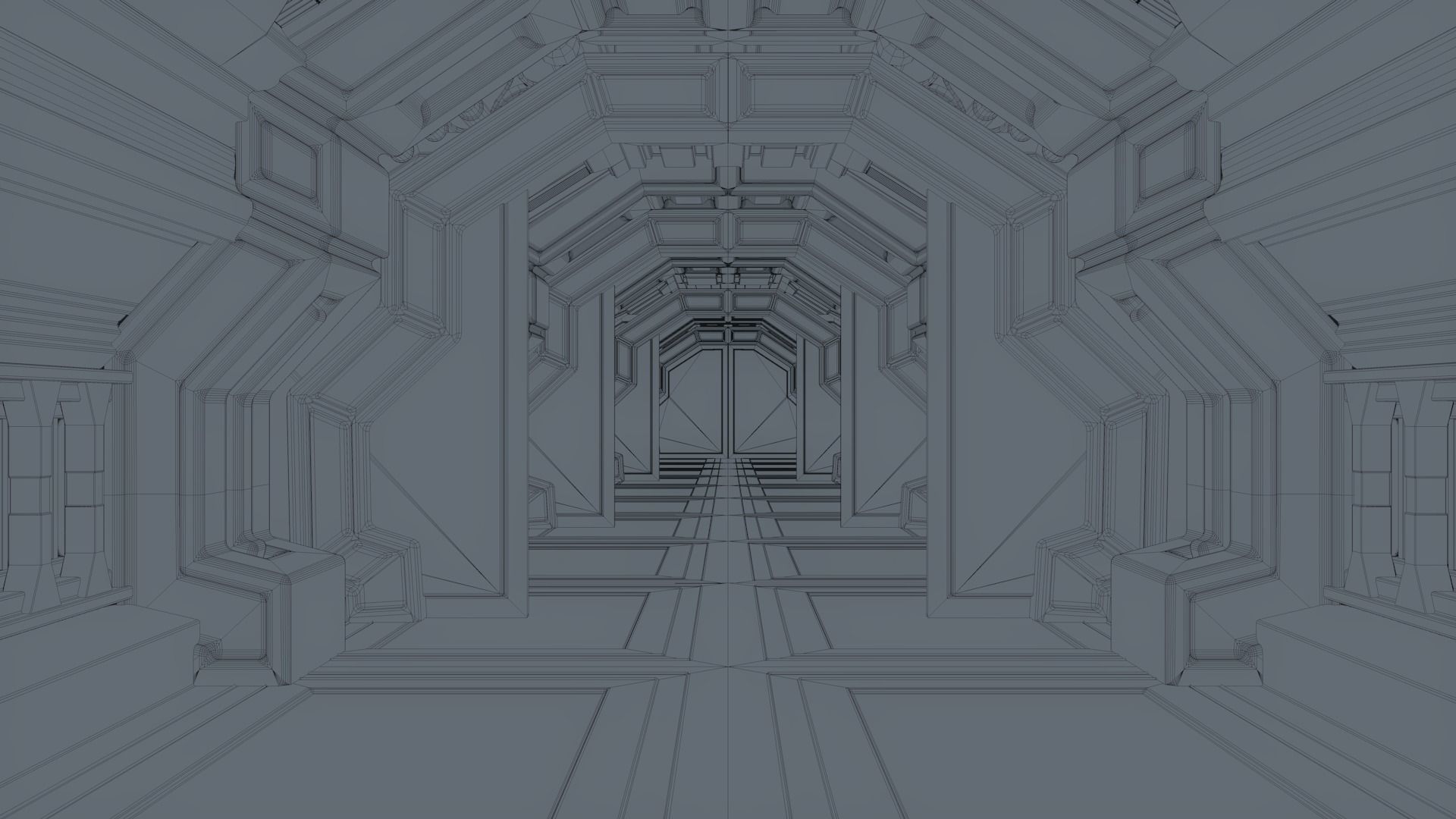 Sci Fi Corridor 3D model_6