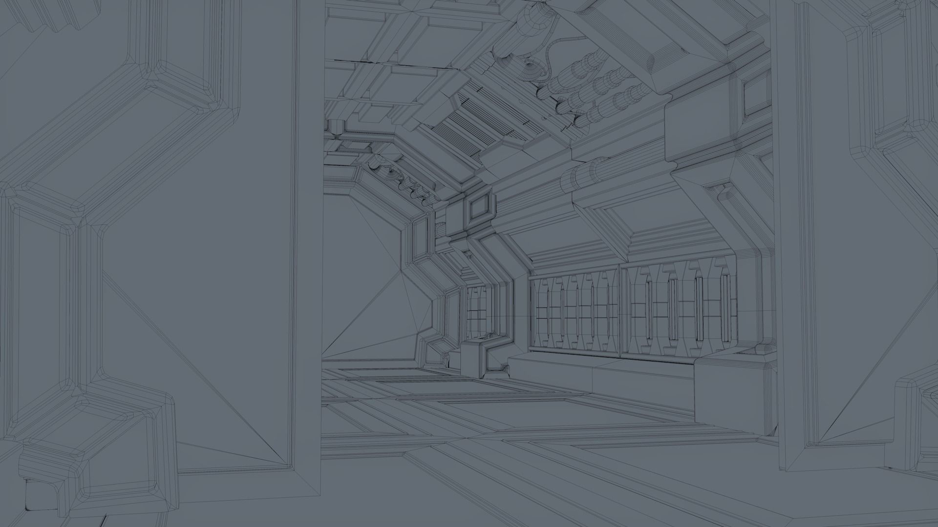 Sci Fi Corridor 3D model_10