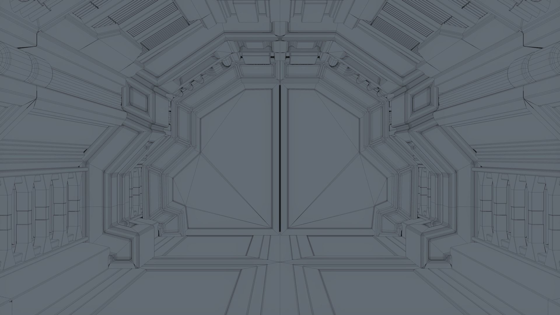 Sci Fi Corridor 3D model_9