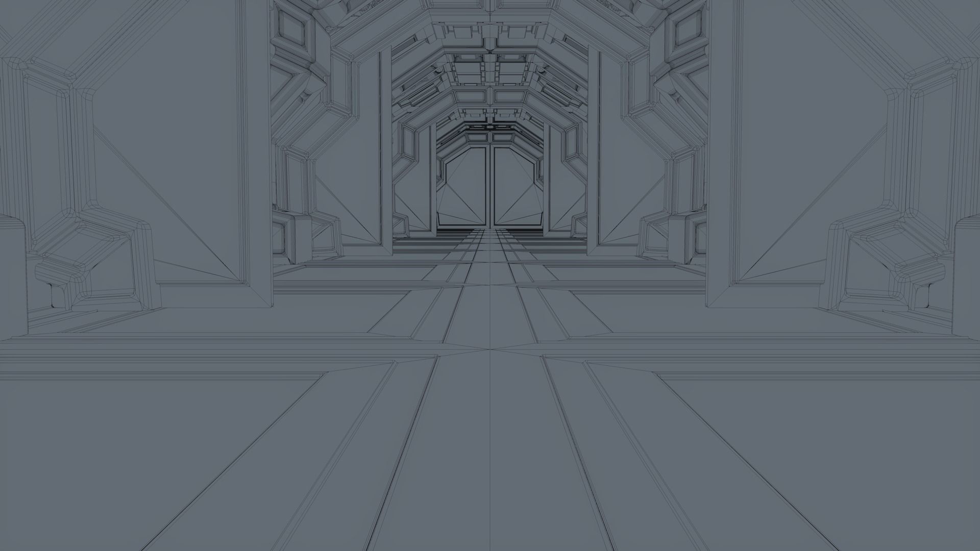 Sci Fi Corridor 3D model_8