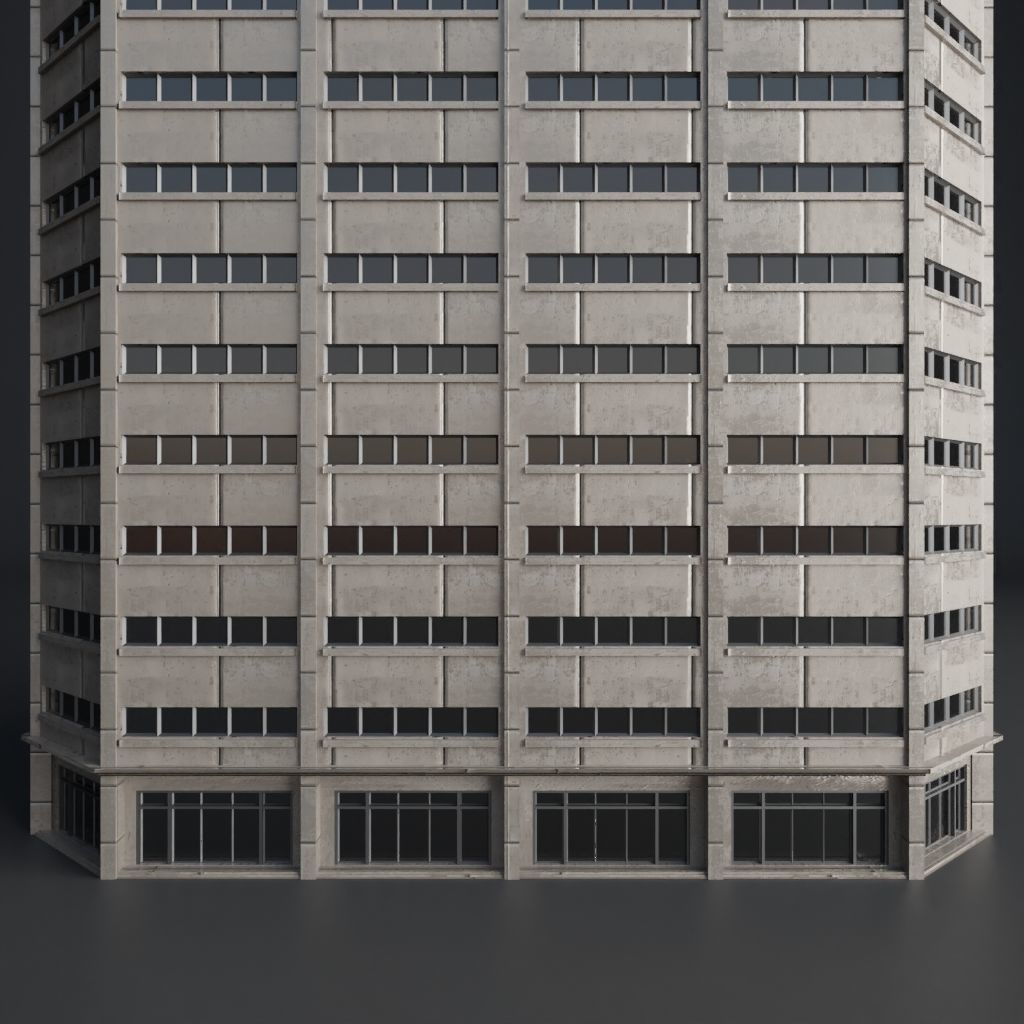 SKYSCRAPER CITY BUILDING 07 Low-poly 3D model_2