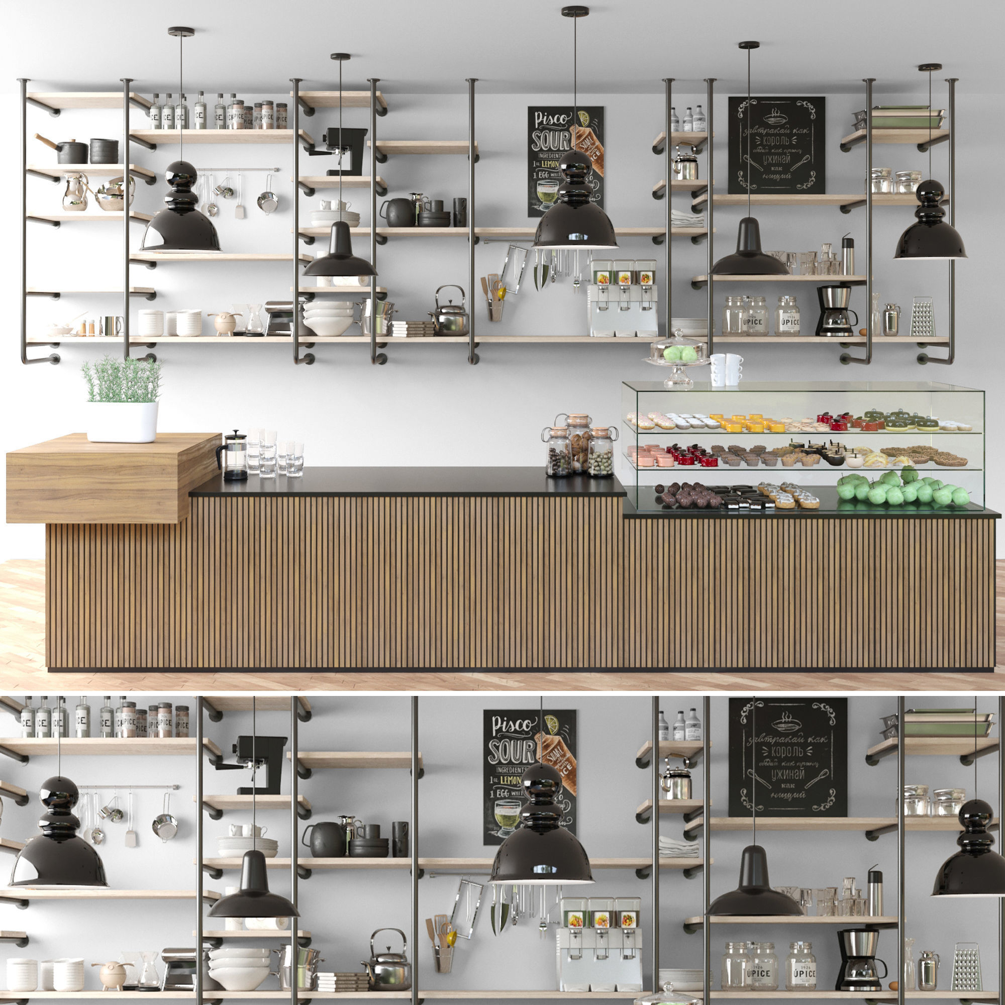 Restaurant - coffee shop 2 3D model_2