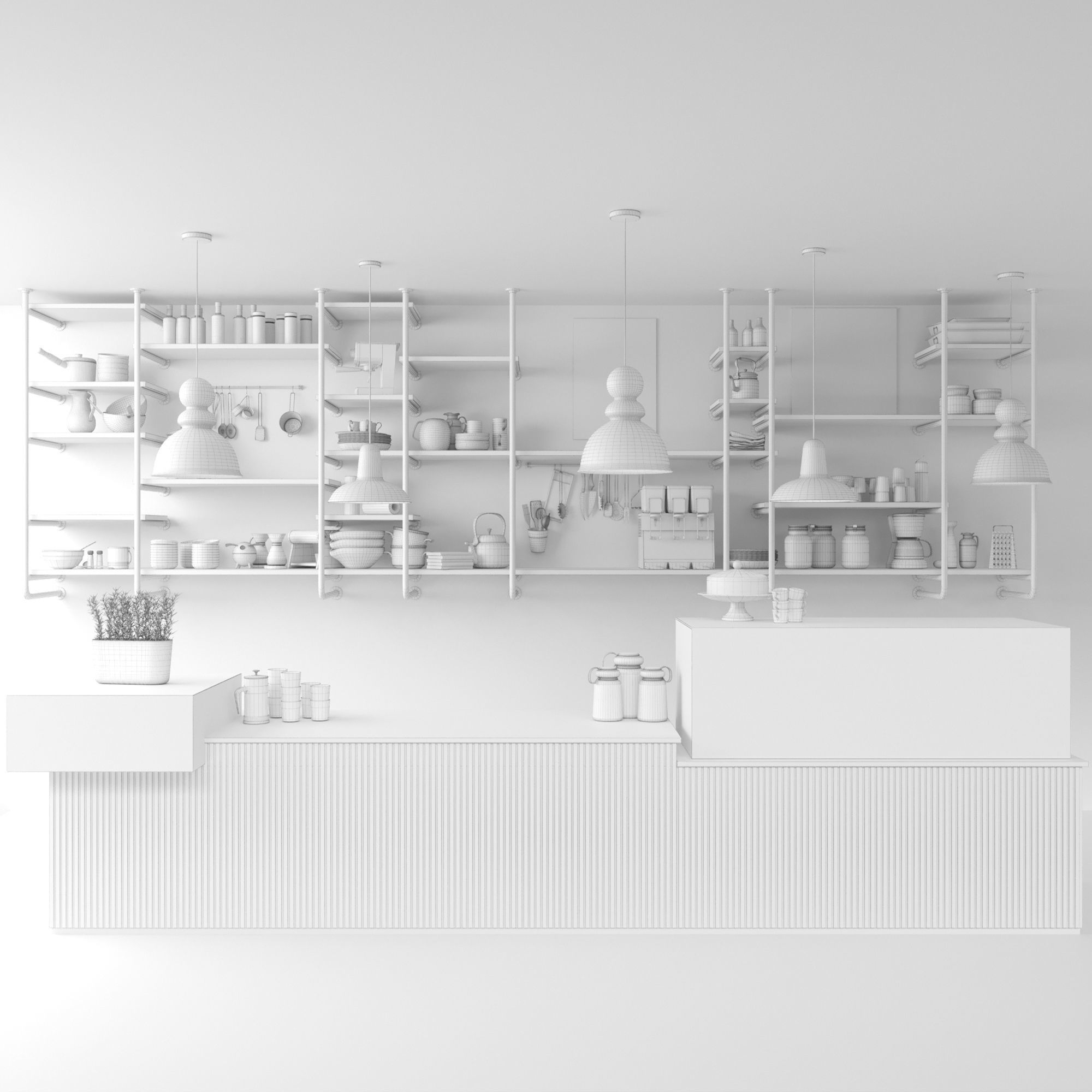 Restaurant - coffee shop 2 3D model_1