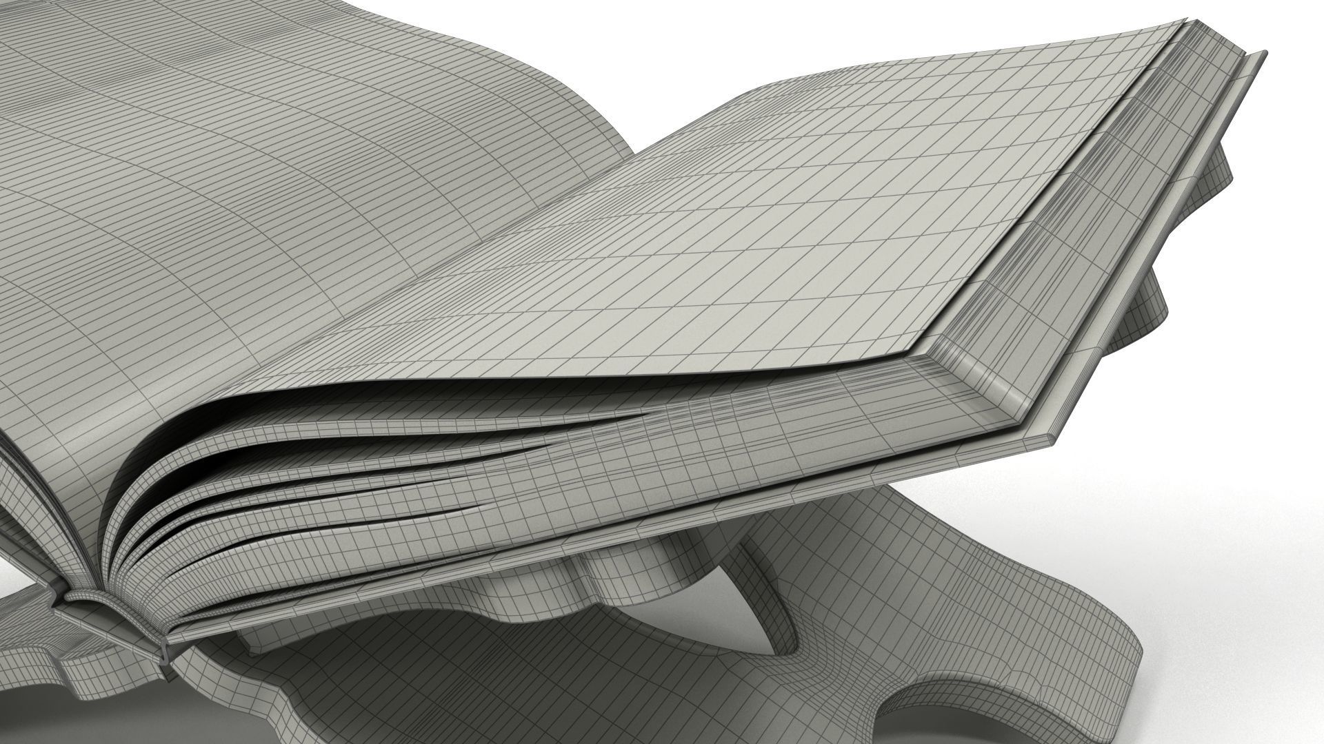 Holy Quran Book With Holder and Prayer Mat Low-poly 3D model_17