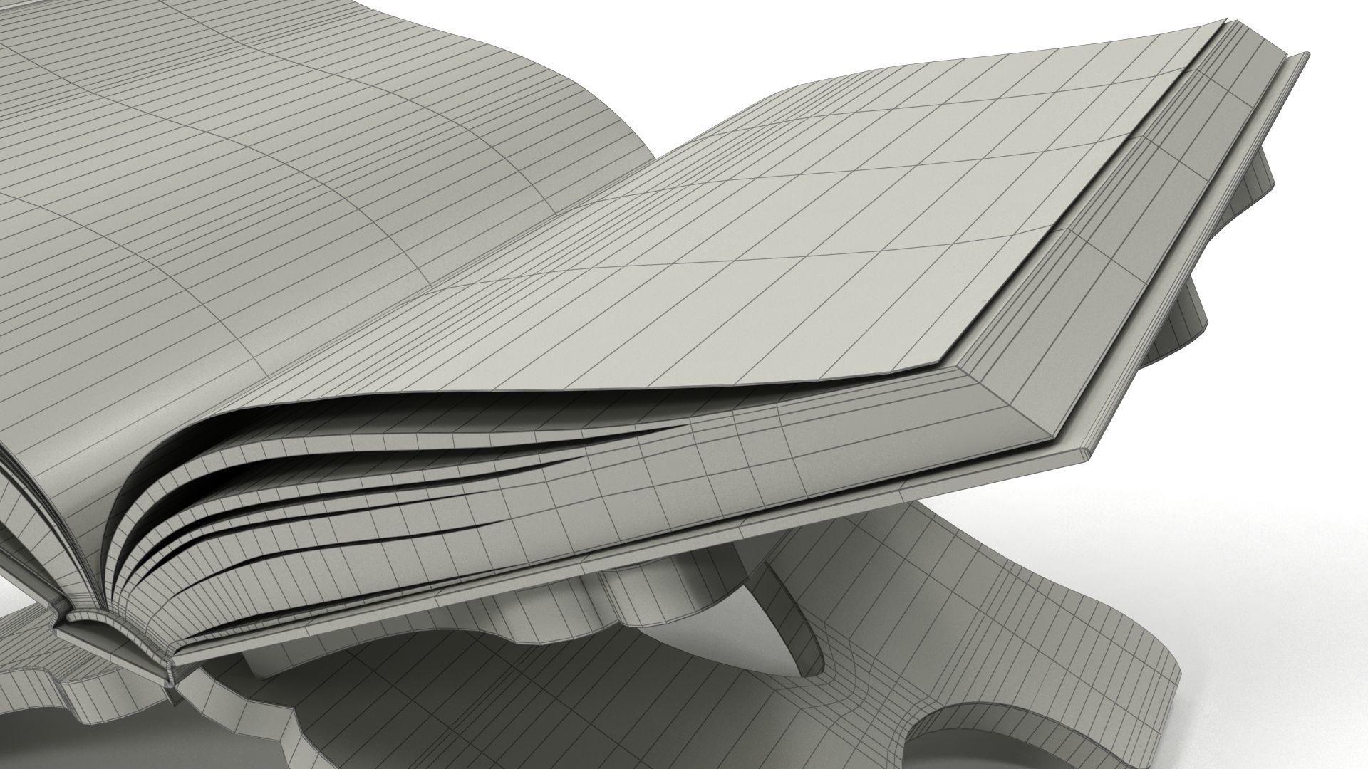 Holy Quran Book With Holder and Prayer Mat Low-poly 3D model_16