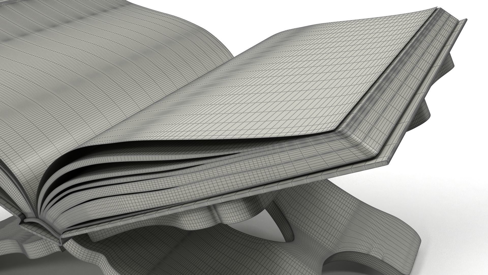 Holy Quran Book With Holder and Prayer Mat Low-poly 3D model_18