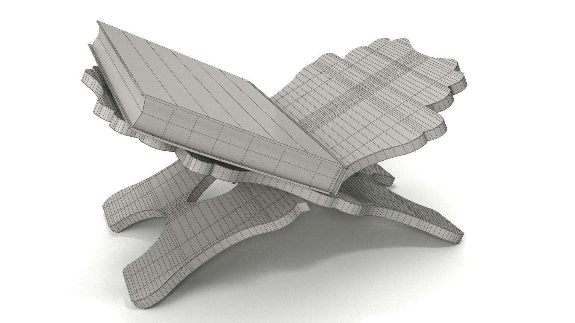 Holy Quran Book With Holder and Prayer Mat Low-poly 3D model_20