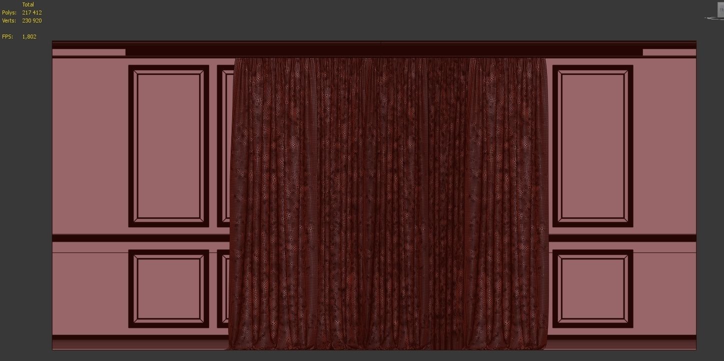Curtain Set 183 3D model_5