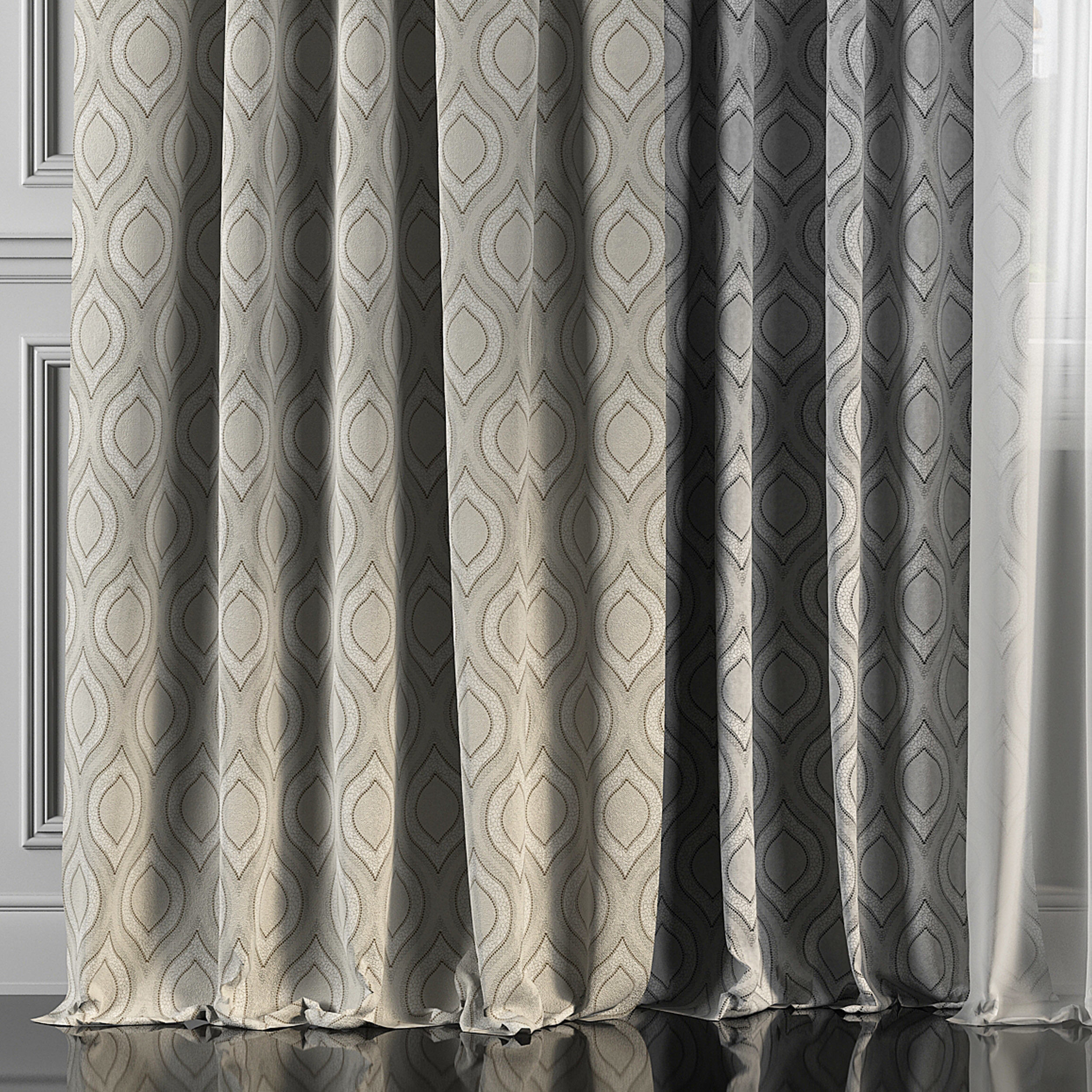 Curtain Set 183 3D model_3