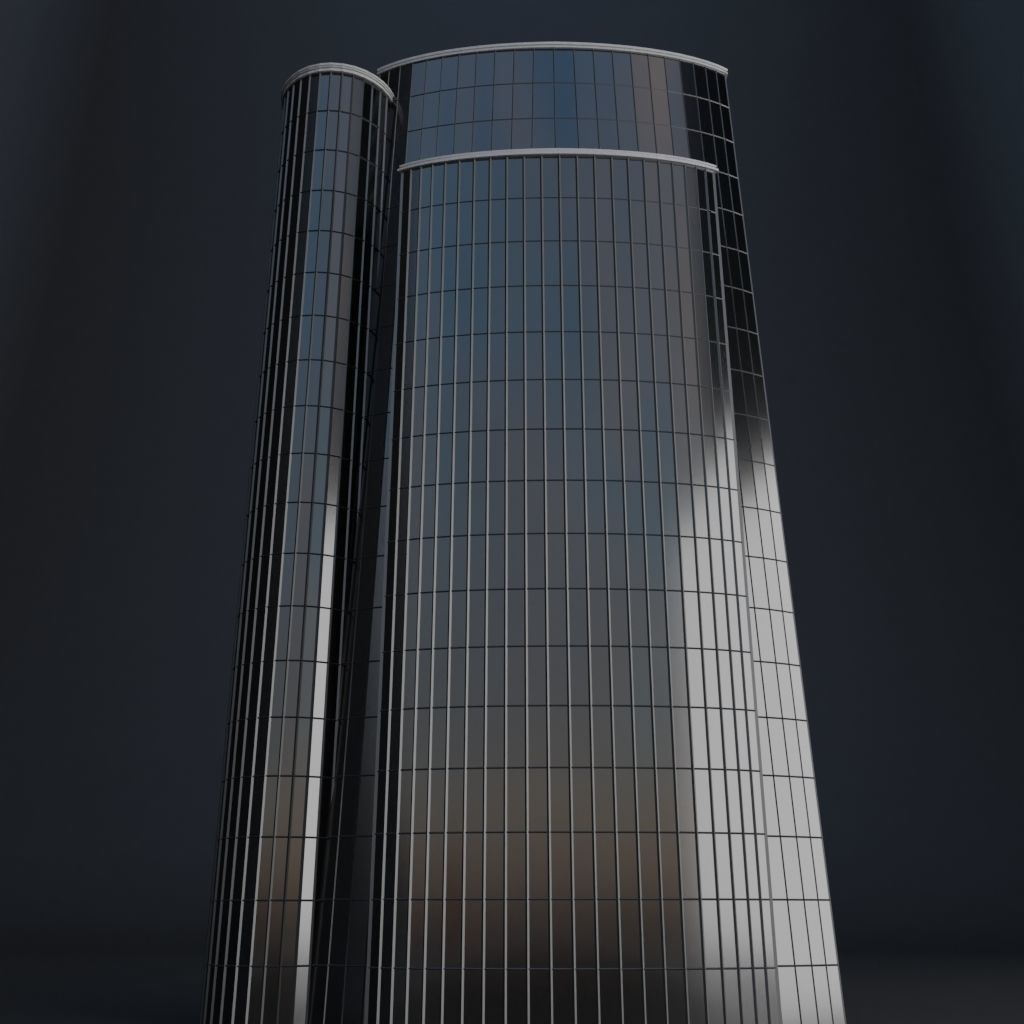 SKYSCRAPER CITY BUILDING 09 Low-poly 3D model_6