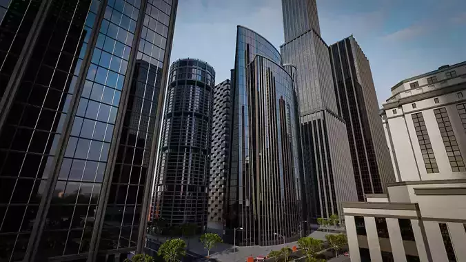 SKYSCRAPER CITY BUILDING 09 Low-poly 3D model