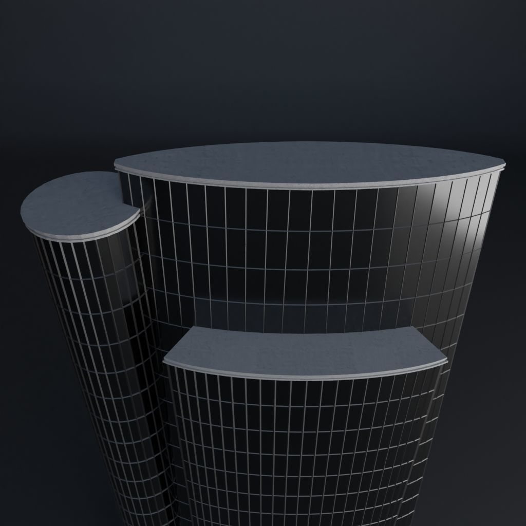 SKYSCRAPER CITY BUILDING 09 Low-poly 3D model_10