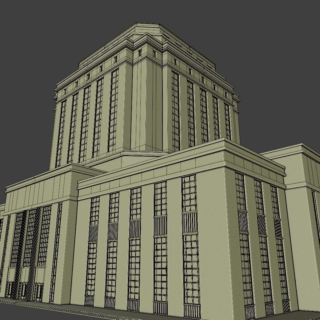 SKYSCRAPER CITY BUILDING 10 Low-poly 3D model_11