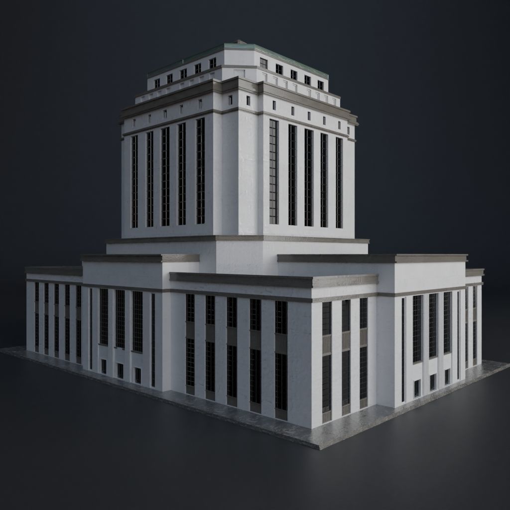 SKYSCRAPER CITY BUILDING 10 Low-poly 3D model_3