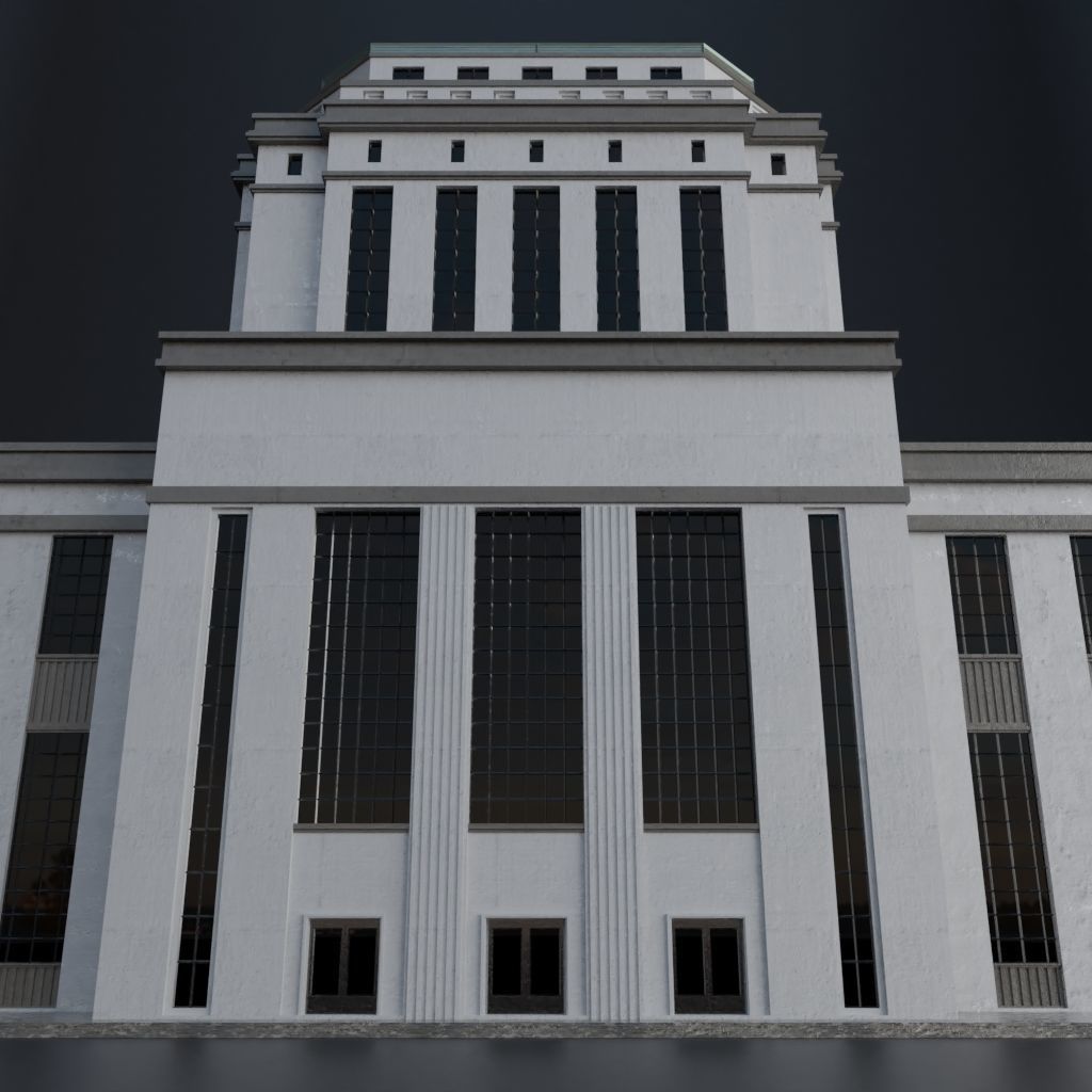 SKYSCRAPER CITY BUILDING 10 Low-poly 3D model_5