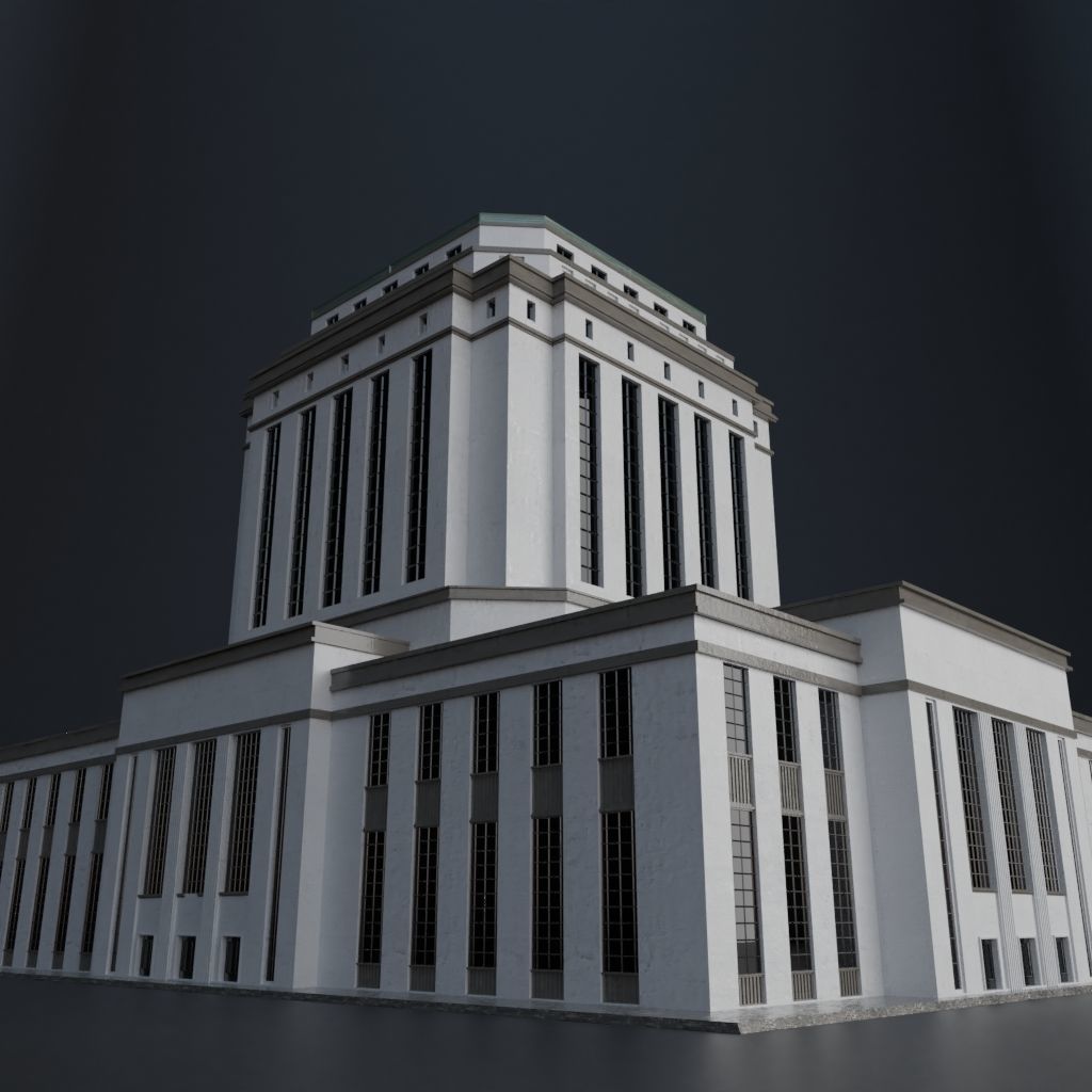 SKYSCRAPER CITY BUILDING 10 Low-poly 3D model_4