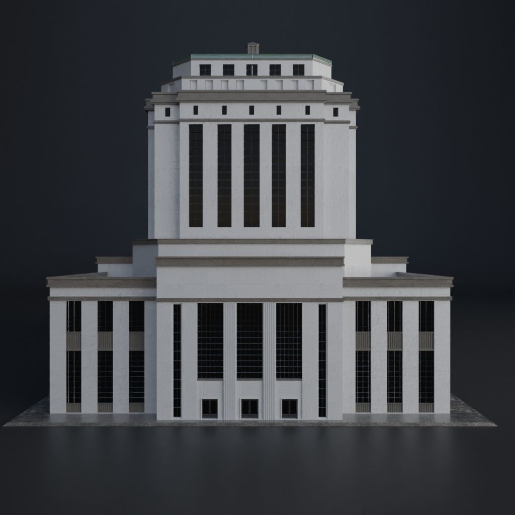 SKYSCRAPER CITY BUILDING 10 Low-poly 3D model_2