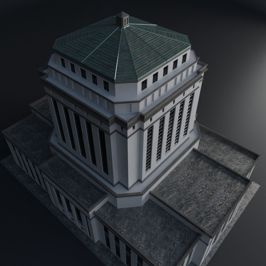 SKYSCRAPER CITY BUILDING 10 Low-poly 3D model_7