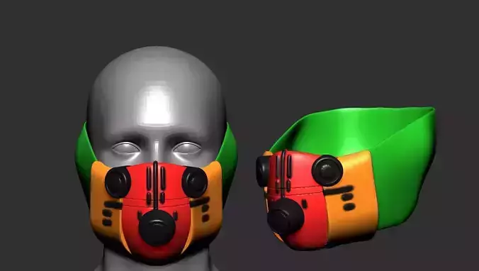 helmet high poly sculpt 3d printable 