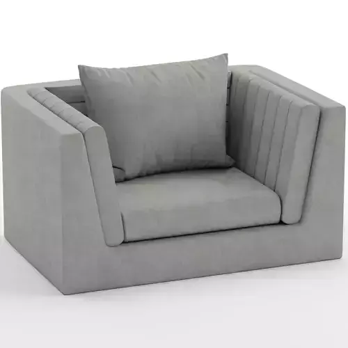 Armchair chair with pillow on top