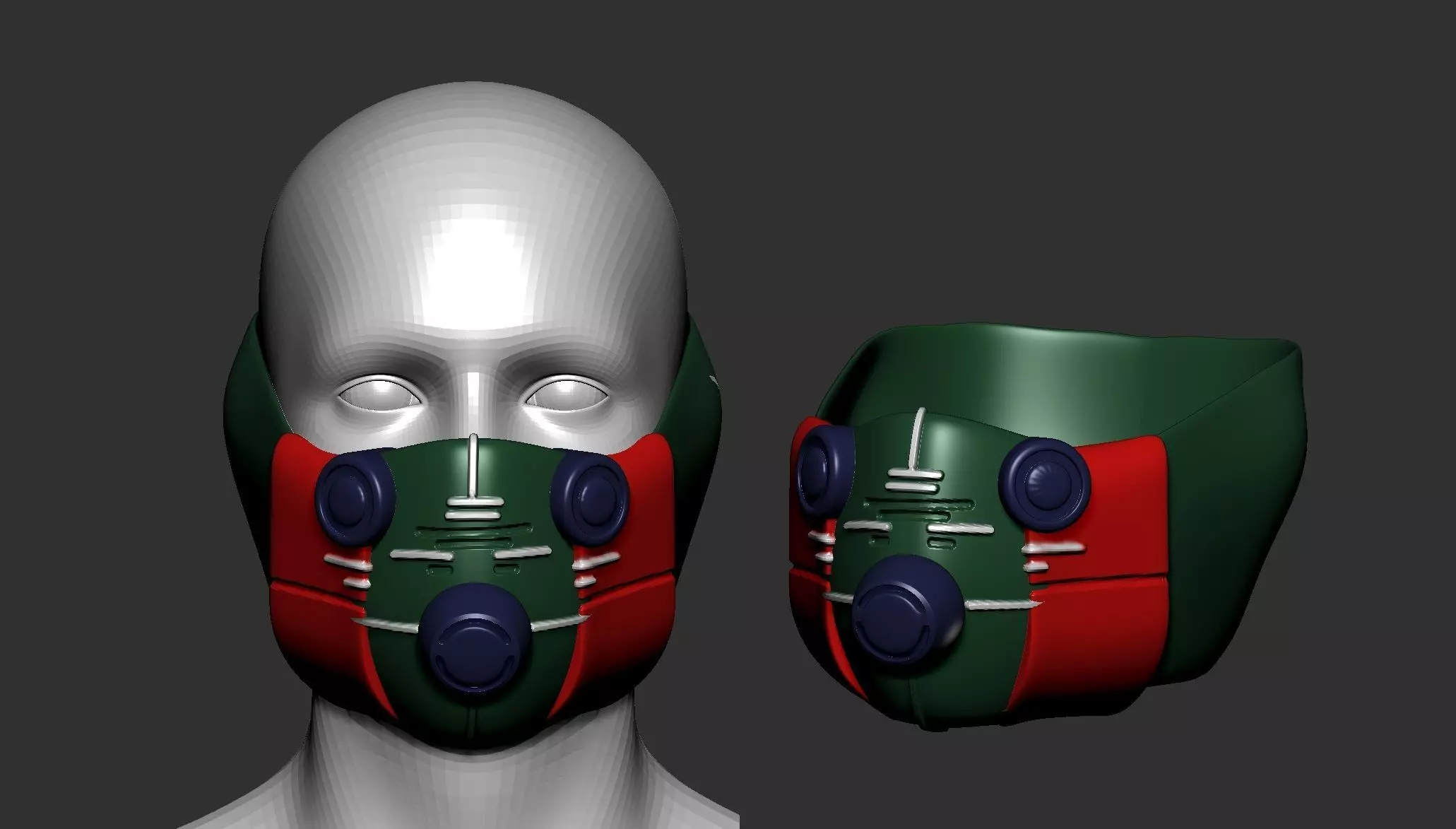 gas mask helmet high poly sculpt 3d printable 3D model