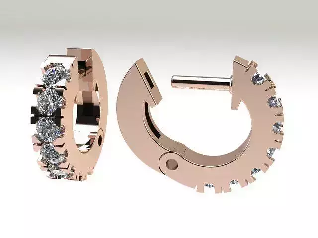 Half Infinity Diamond Hoop 2mm