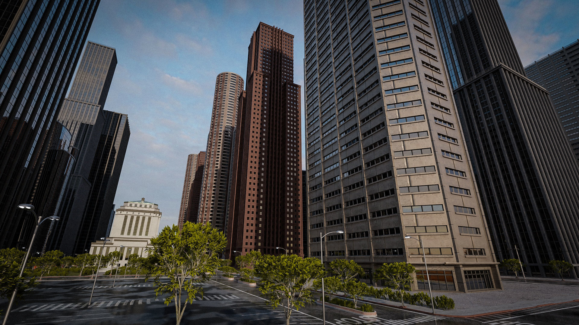 SKYSCRAPER CITY BUILDING PACK 3D Model Collection_29