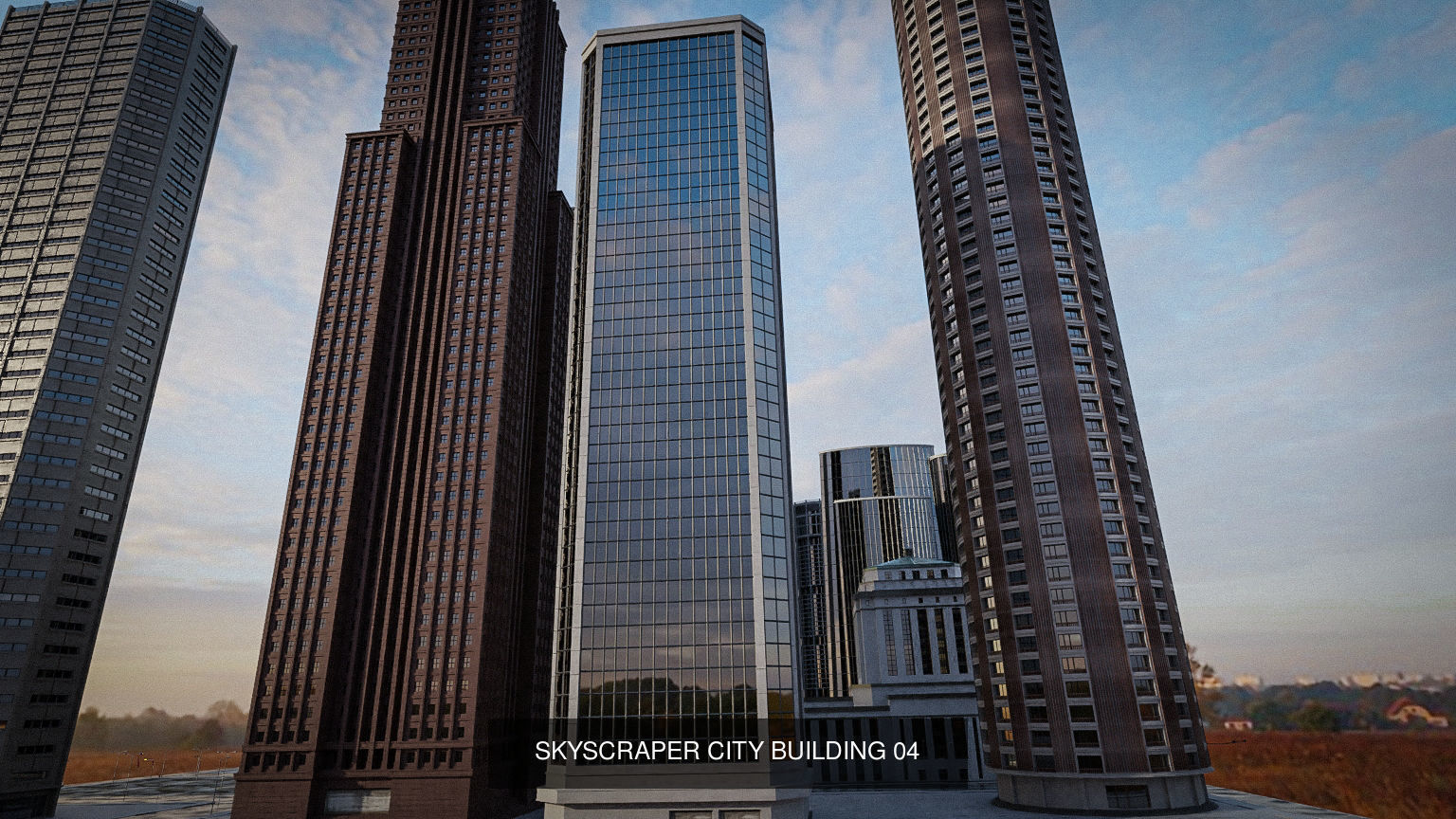 SKYSCRAPER CITY BUILDING PACK 3D Model Collection_5