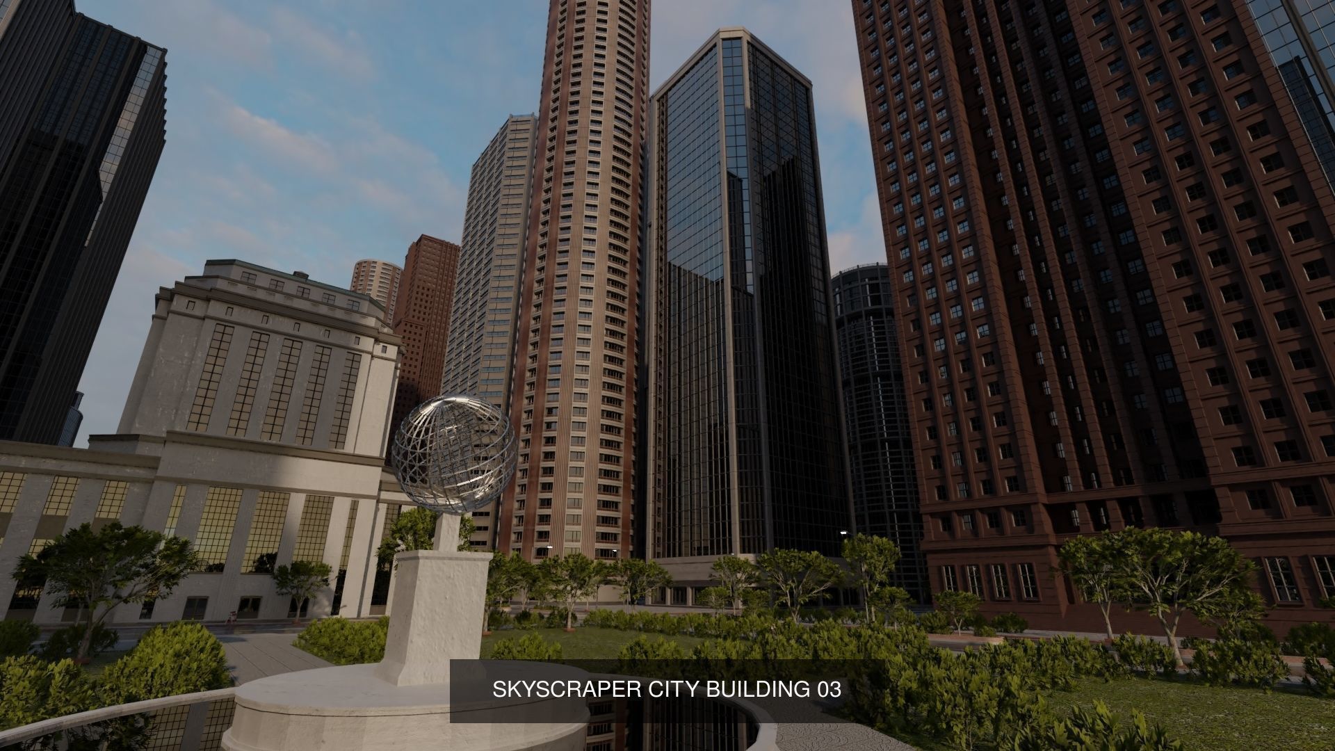SKYSCRAPER CITY BUILDING PACK 3D Model Collection_4