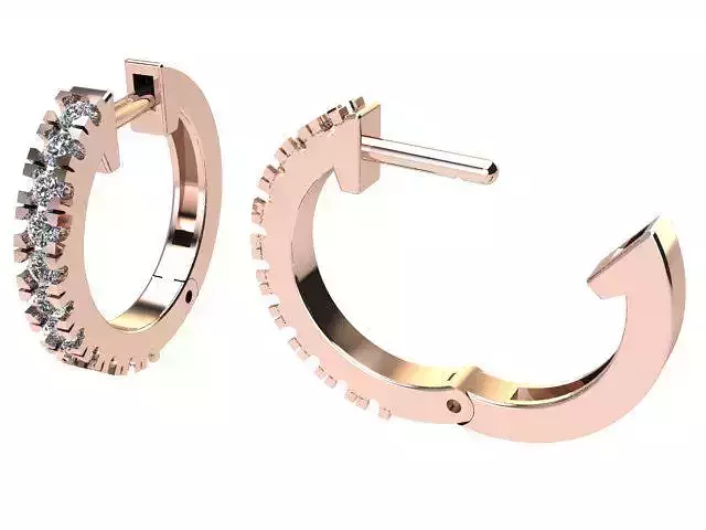 Half Infinity Diamond Hoop 1mm6