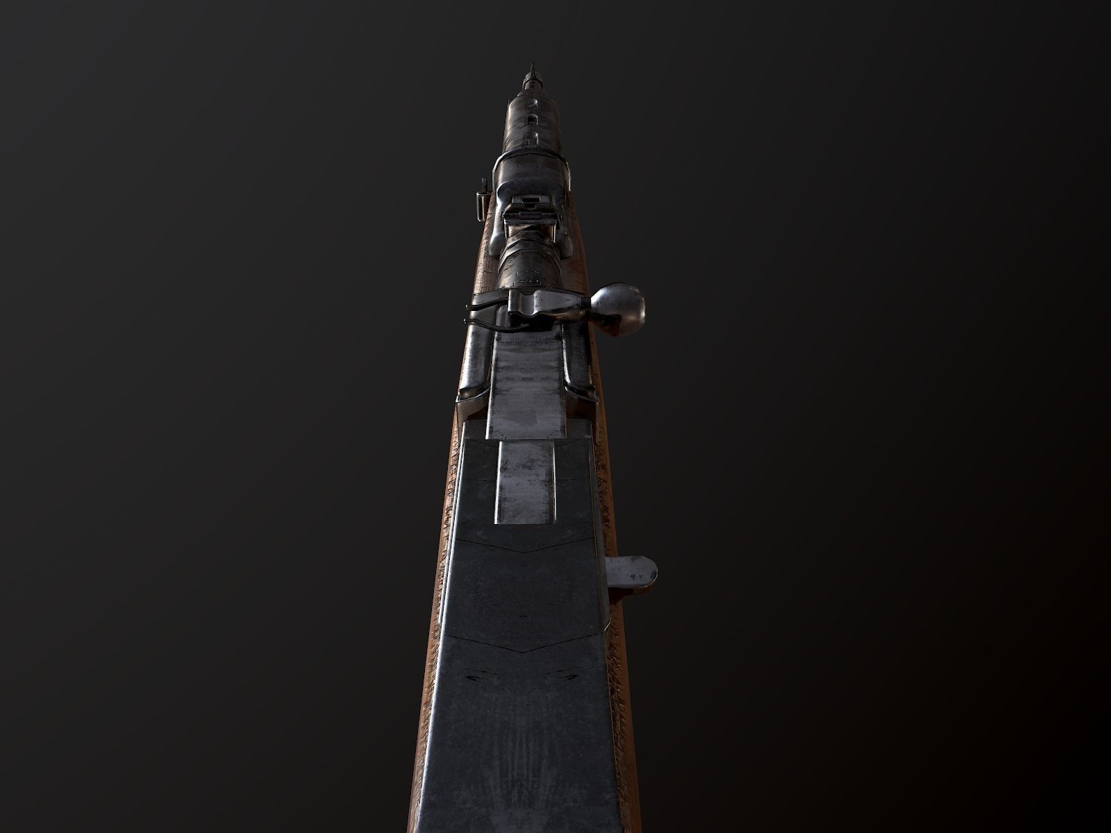 Fedorov WW2 USSR machine gun PBR Low-poly 3D model_7