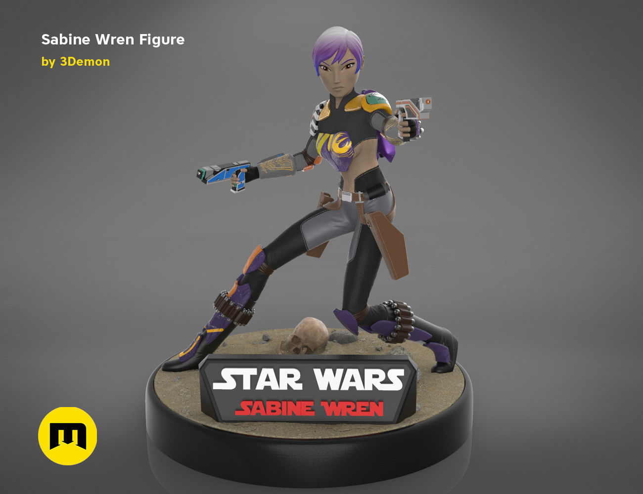 Sabine Wren Figure 3D print model_3