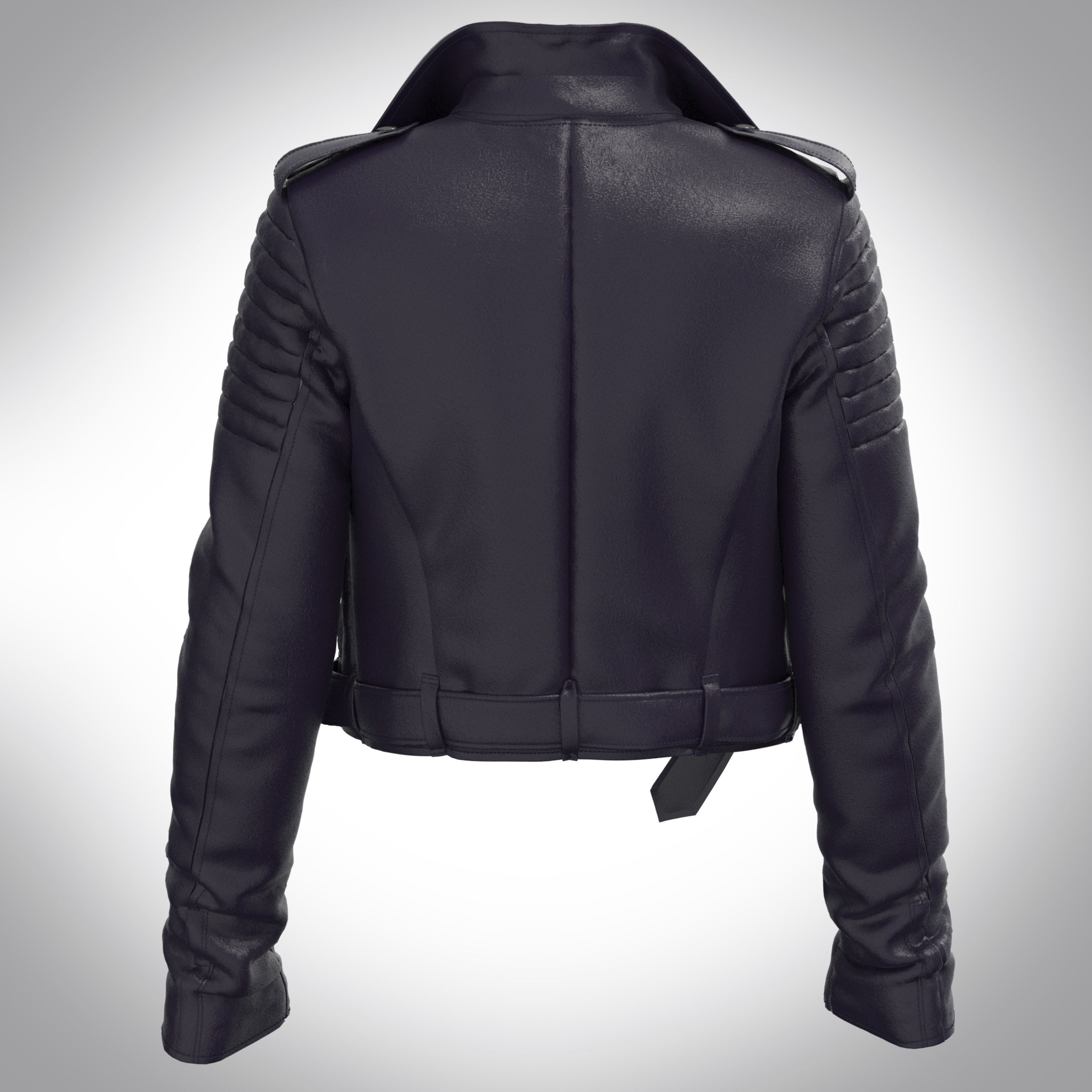 Biker Jacket model for CLO 3d and Marvelous Designer 3D model_2