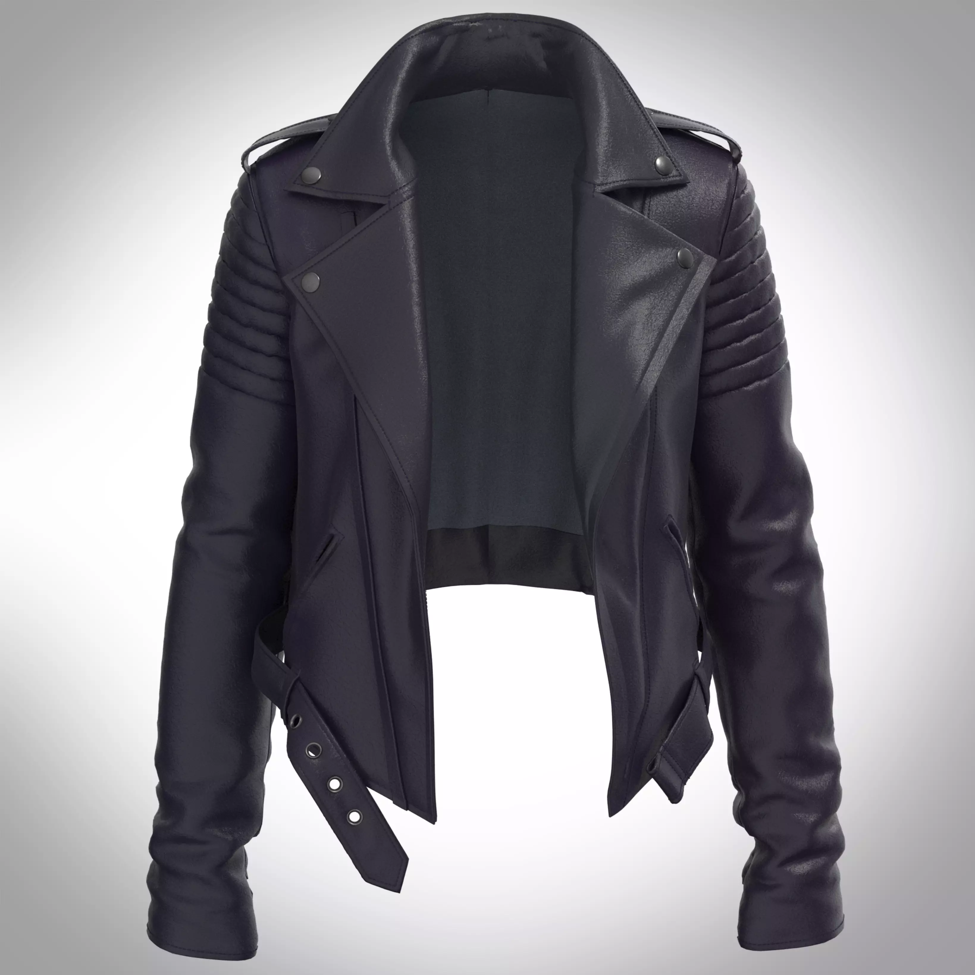 Biker Jacket model for CLO 3d and Marvelous Designer 3D model_0