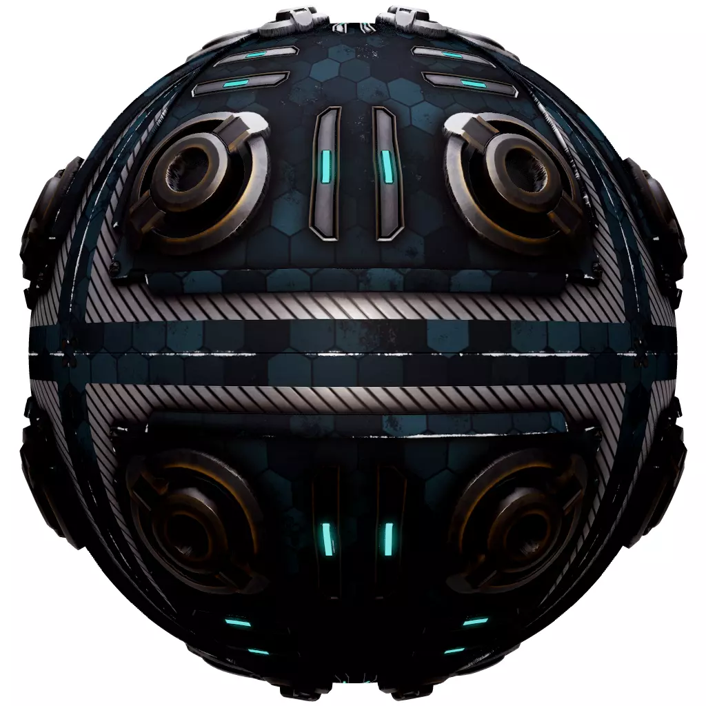 PBR Seamless Sci-Fi Texture 02 Low-poly 3D model_0