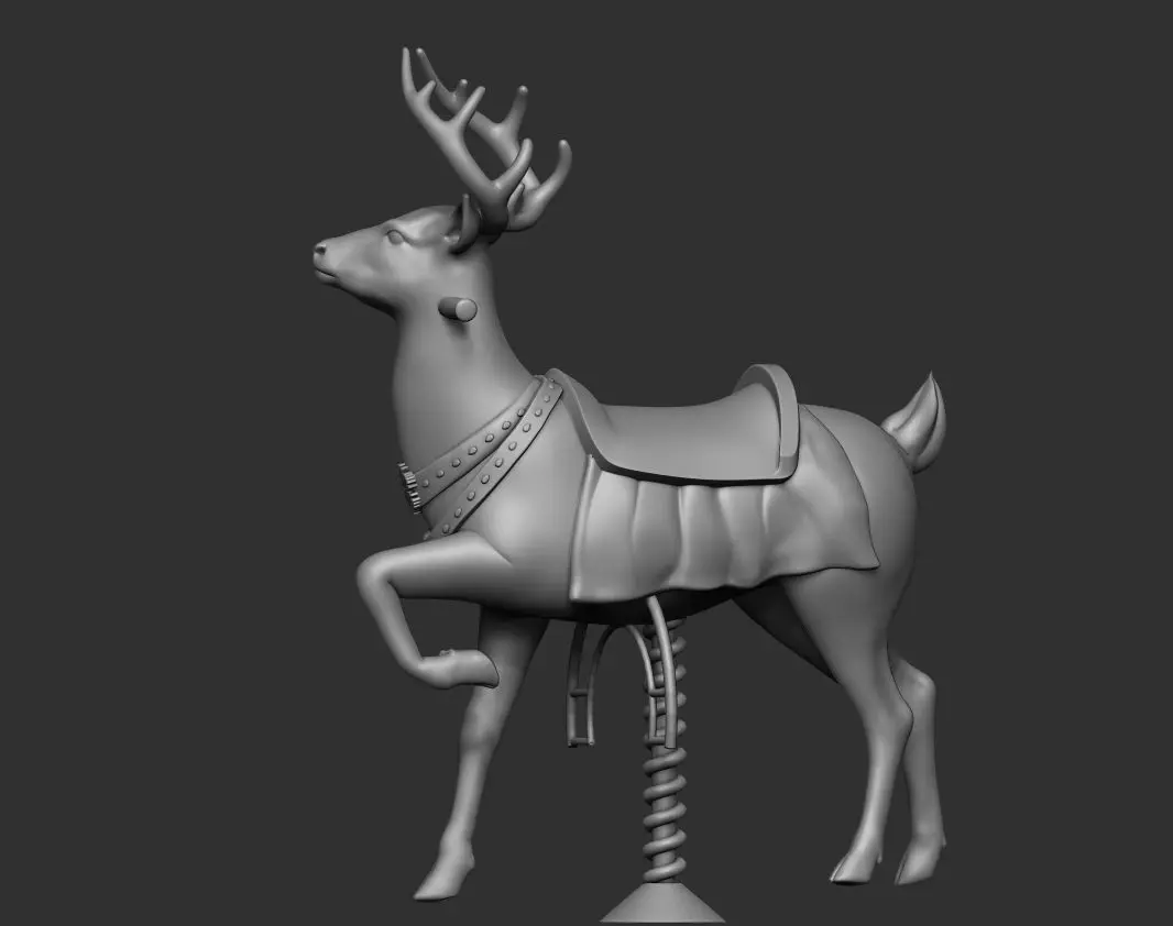 Deer Ride - Carousel - Merry go around 3D print model_0