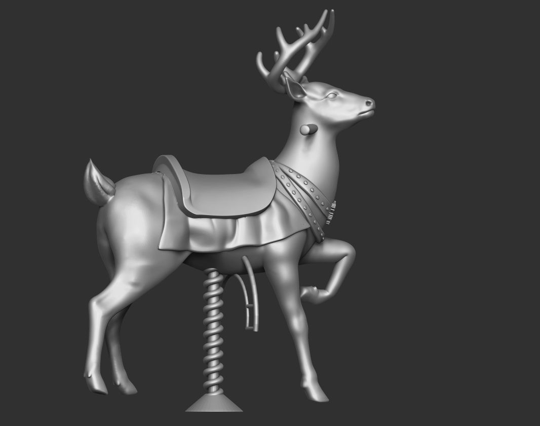 Deer Ride - Carousel - Merry go around 3D print model_1