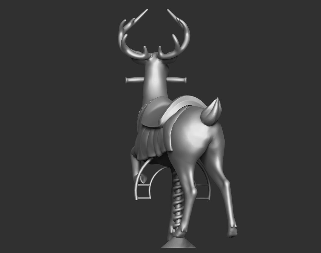 Deer Ride - Carousel - Merry go around 3D print model_2
