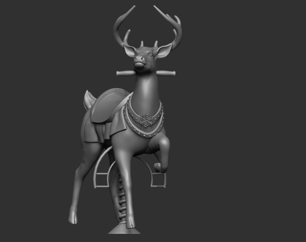 Deer Ride - Carousel - Merry go around 3D print model_3