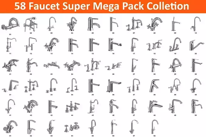 58 Faucet Super Mega Pack Collection 