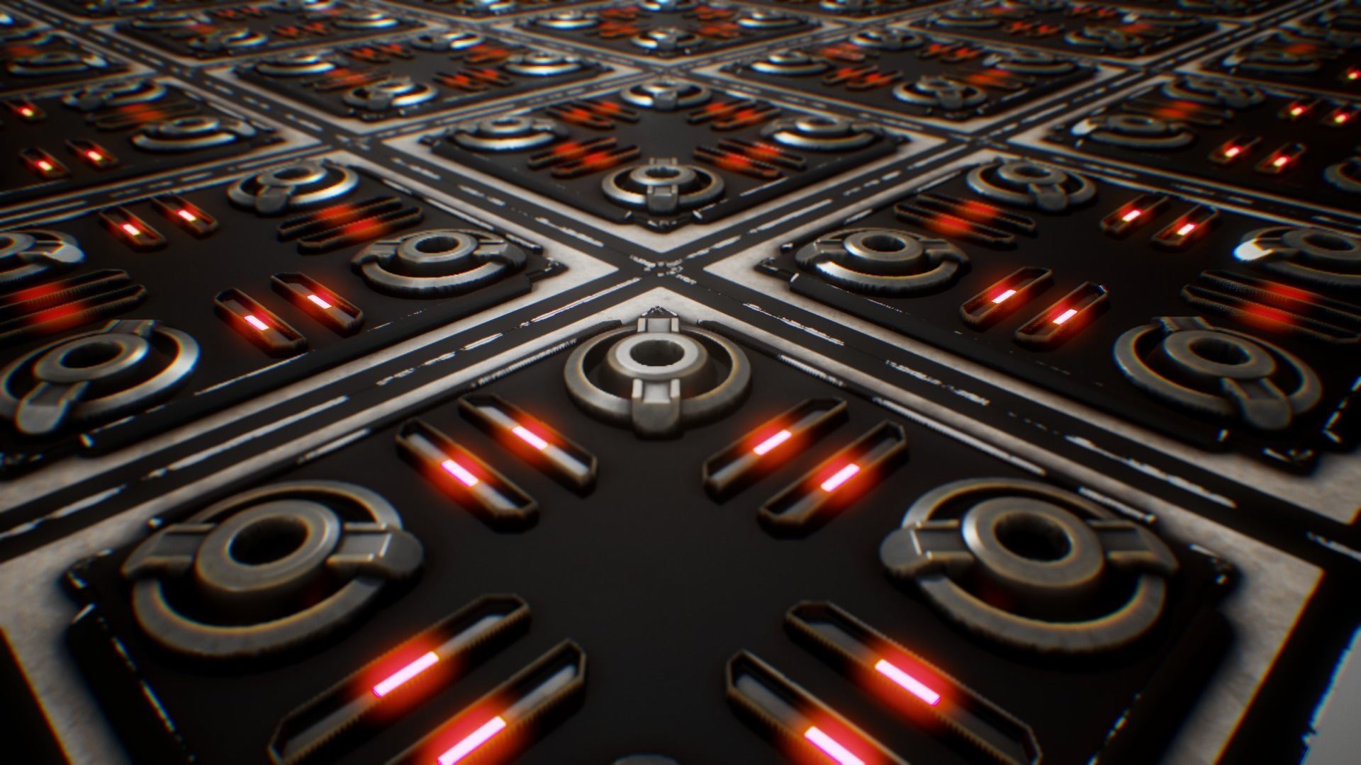 PBR Seamless Sci-Fi Texture 03 Low-poly 3D model_1