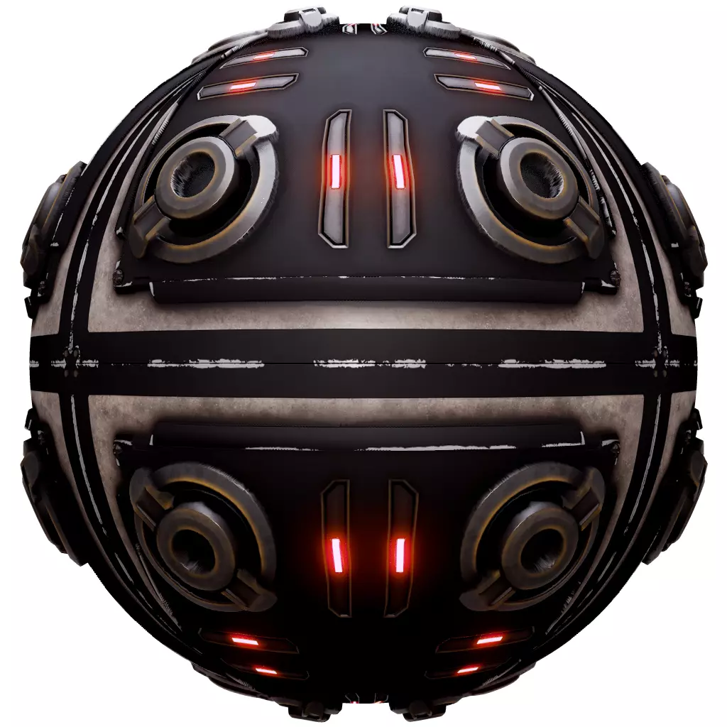 PBR Seamless Sci-Fi Texture 03 Low-poly 3D model_0