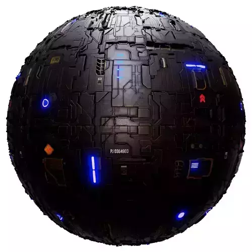 PBR Seamless Sci-Fi Texture 04 Low-poly 3D model