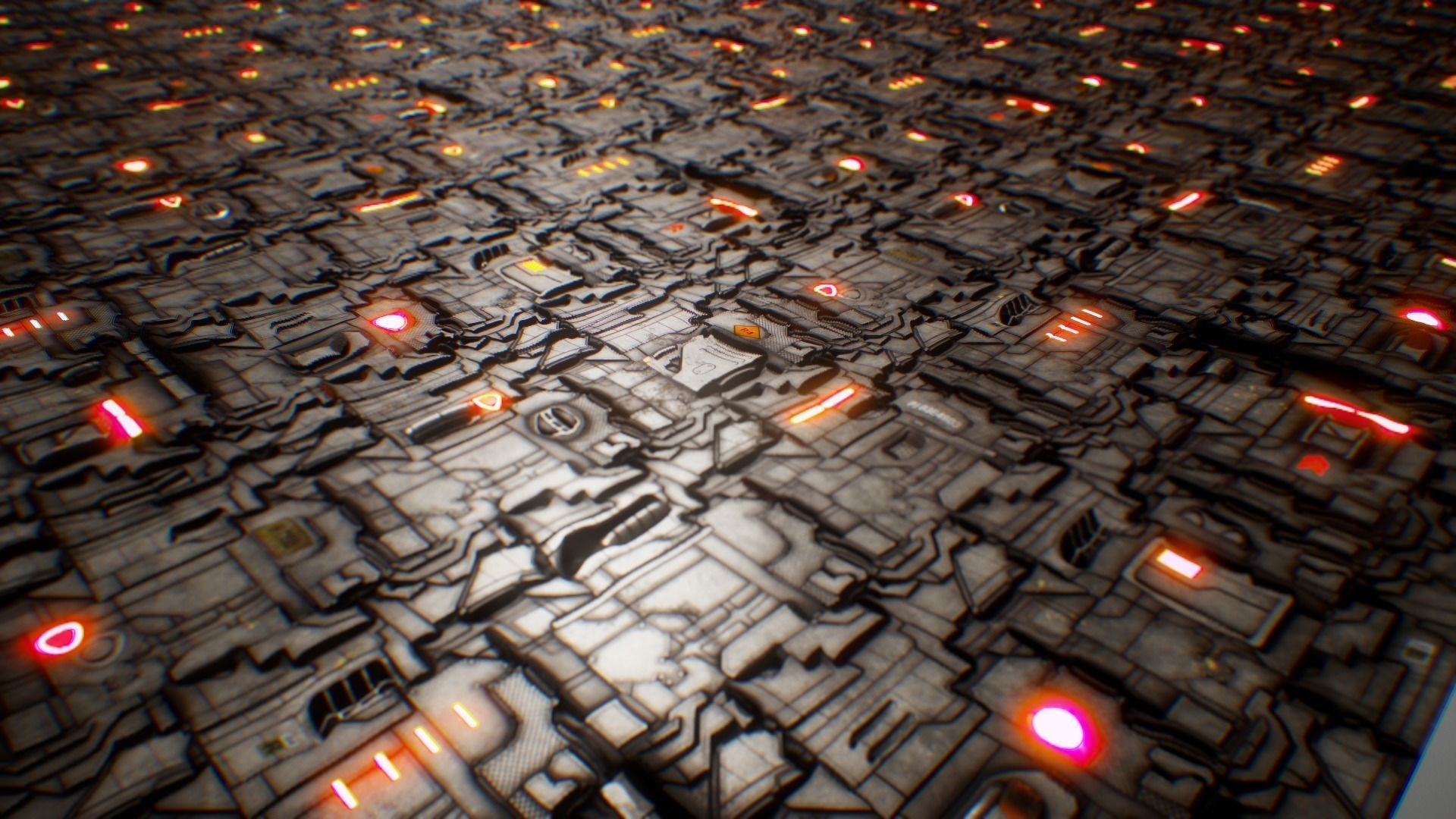 PBR Seamless Sci-Fi Texture 05 Low-poly 3D model_1