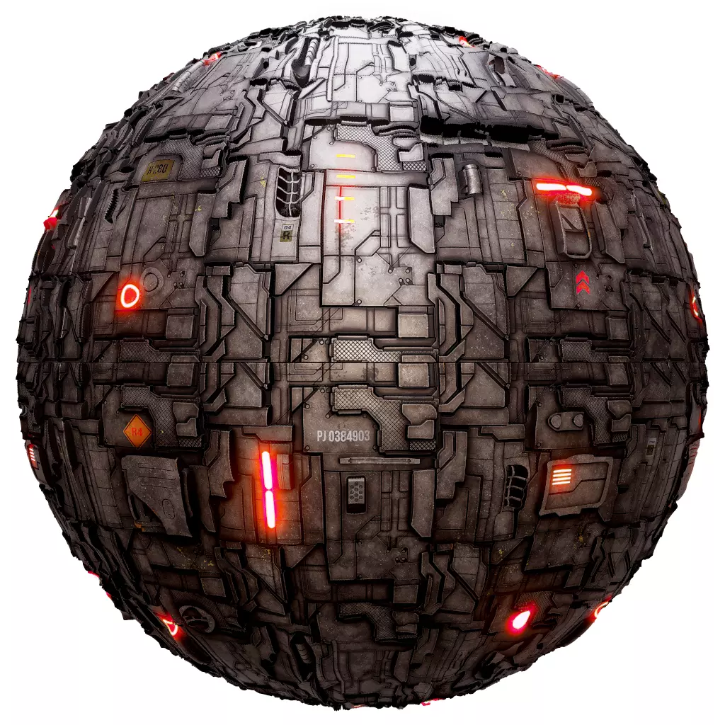 PBR Seamless Sci-Fi Texture 05 Low-poly 3D model_0