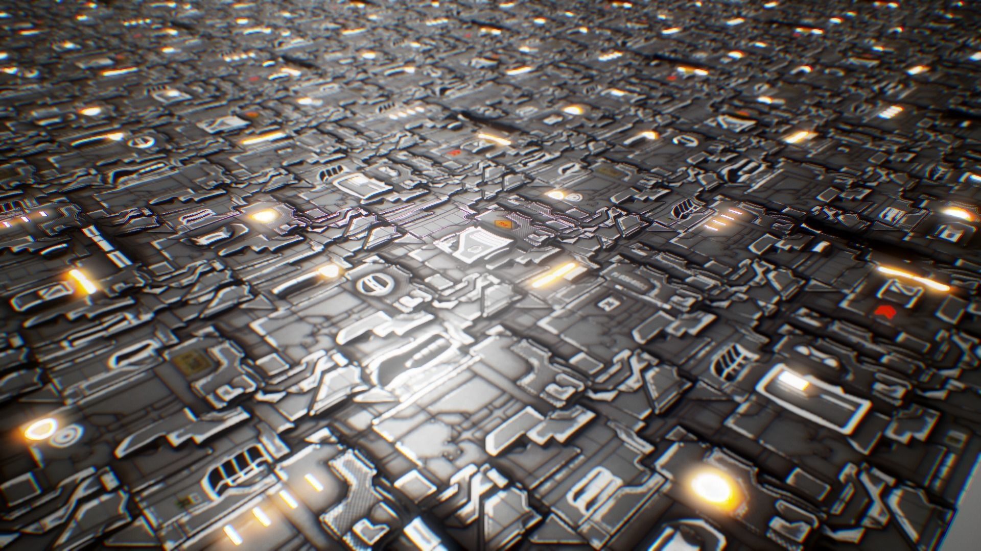 PBR Seamless Sci-Fi Texture 06 Low-poly 3D model_1