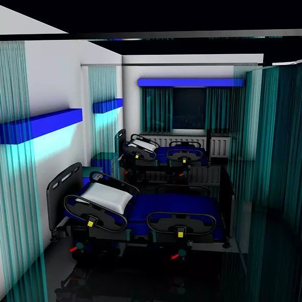 Hospital Room 3D model_0