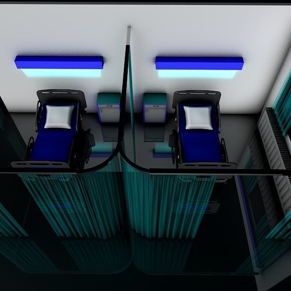 Hospital Room 3D model_1