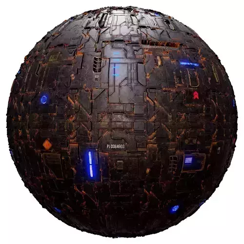 PBR Seamless Sci-Fi Texture 07 Low-poly 3D model
