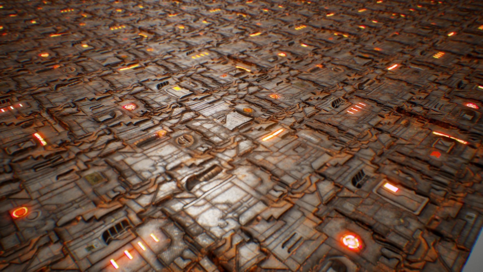 PBR Seamless Sci-Fi Texture 08 Low-poly 3D model_1